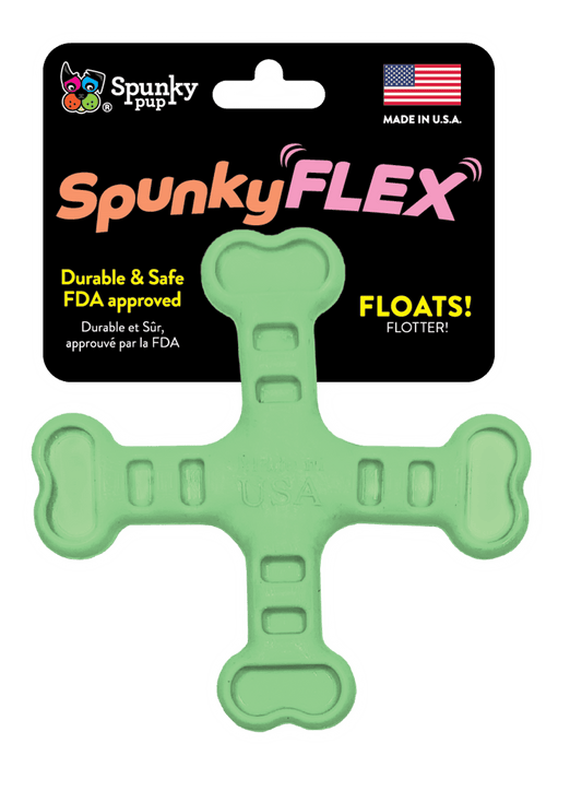 SpunkyFLEX Cross Bone Dog Toy – Durable, Safe & Made in the USA