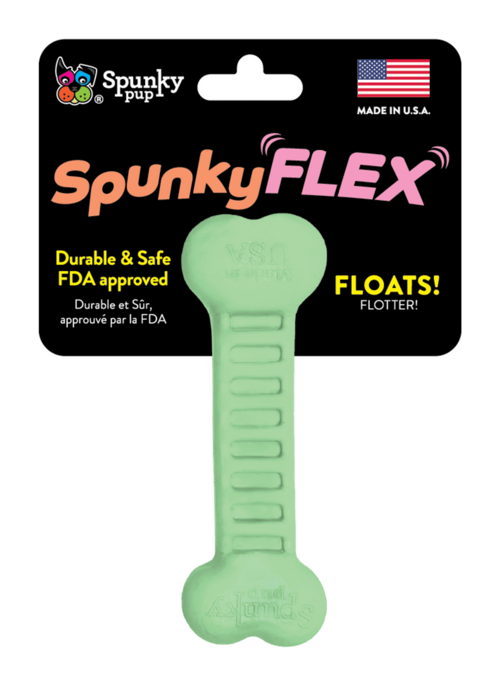 SpunkyFLEX Durable and Flexible Dog Bone Toy - Made in USA