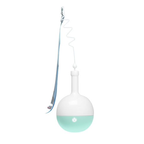 Playful feline wand with rolling ball and motion sensor.