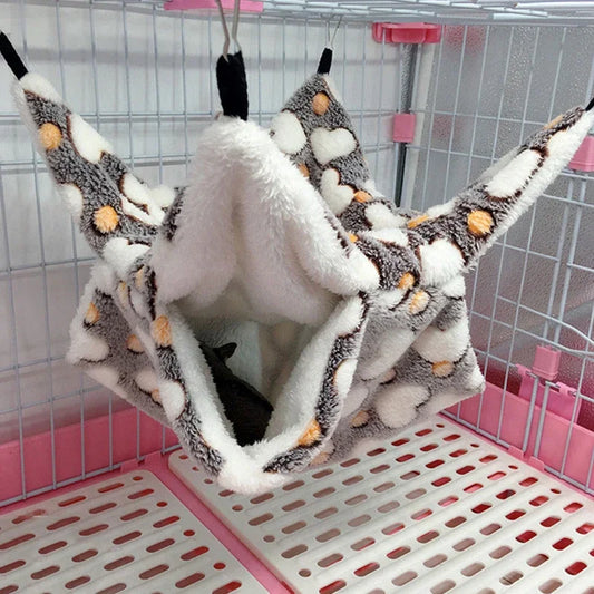 Hammock for Rats Double Thick Plush Winter Warm Bed for Hamster House