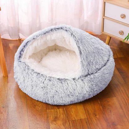 Plush Round Cat Bed Pet Mattress Warm Soft and Comfortable Basket Cat