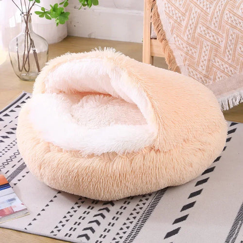 Plush Round Cat Bed Pet Mattress Warm Soft and Comfortable Basket Cat
