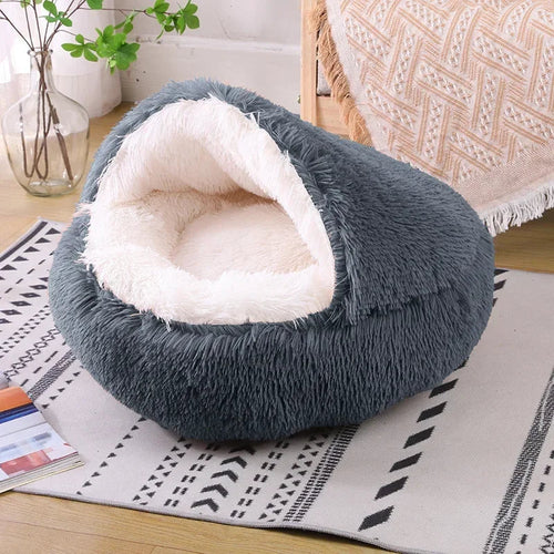 Plush Round Cat Bed Pet Mattress Warm Soft and Comfortable Basket Cat
