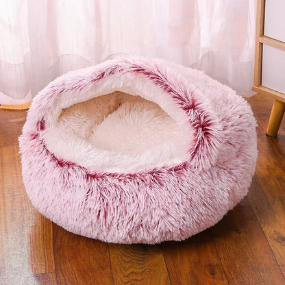 Plush Round Cat Bed Pet Mattress Warm Soft and Comfortable Basket Cat