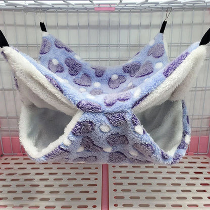 Hammock for Rats Double Thick Plush Winter Warm Bed for Hamster House