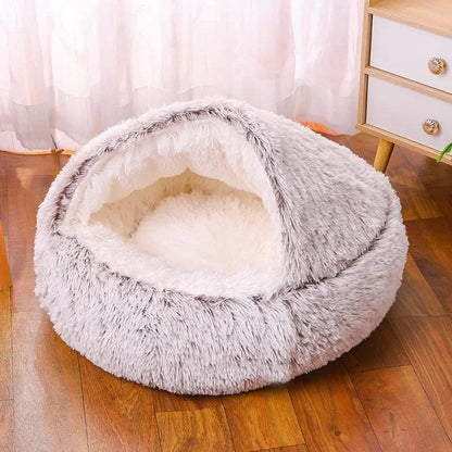 Plush Round Cat Bed Pet Mattress Warm Soft and Comfortable Basket Cat
