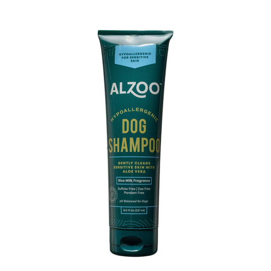 ALZOO Hypoallergenic Plant-Based Dog Shampoo with Rice Milk Fragrance
