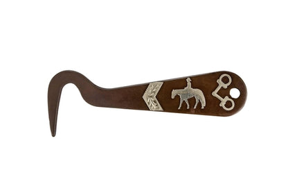 Antiqued Brown Steel Hoof Pick with Pleasure Horse & Bit Motif