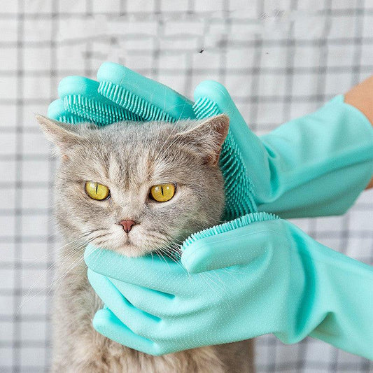Pet Grooming Hair Comb Glove - Gentle Massage And Shedding Brush For