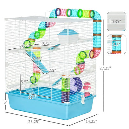 Oversized 23 Hamster Cage With Tube And Tunnel, Portable Carrying