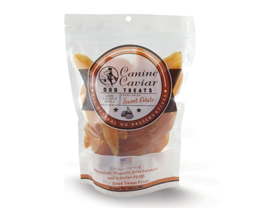 Canine Caviar Natural Dried Sweet Potatoes - Healthy Rawhide