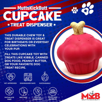 Cupcake Chew Toy & Treat Dispenser for Dogs