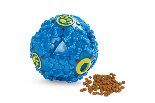 Treat Dispenser Squeaky Ball (Sound Ball - Blue)