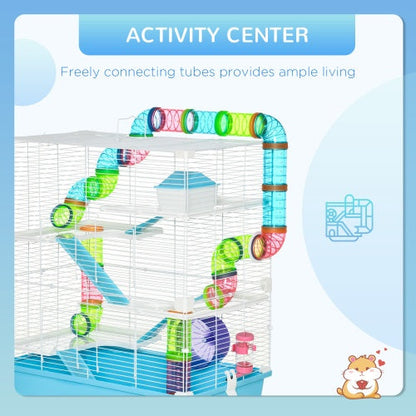 Oversized 23 Hamster Cage With Tube And Tunnel, Portable Carrying
