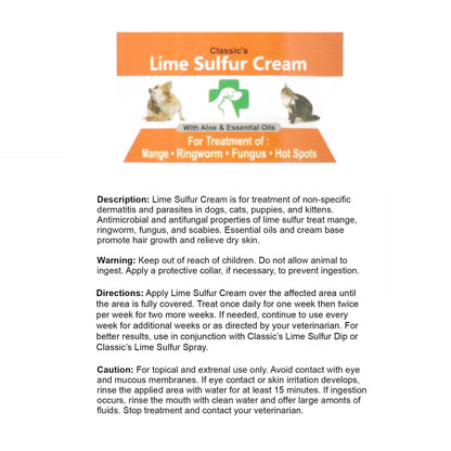Lime Sulfur Pet Skin Cream and Spray