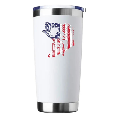 American Flag Fish 20oz Insulated Vacuum Sealed Tumbler