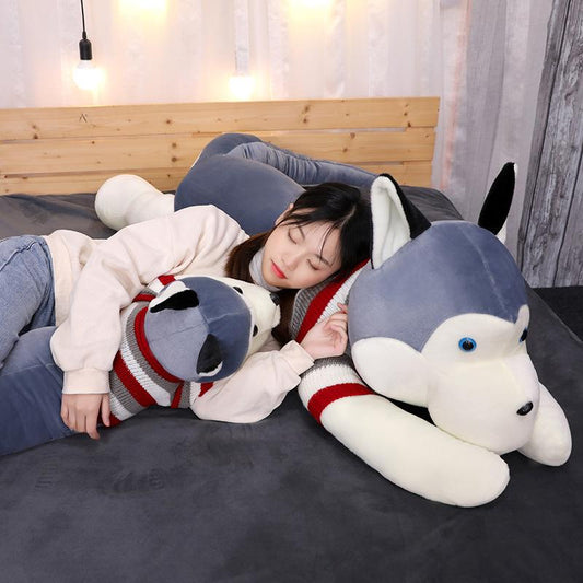 New Creative Novelty Husky Dog Toys Plush Toy with Dressing Simulation