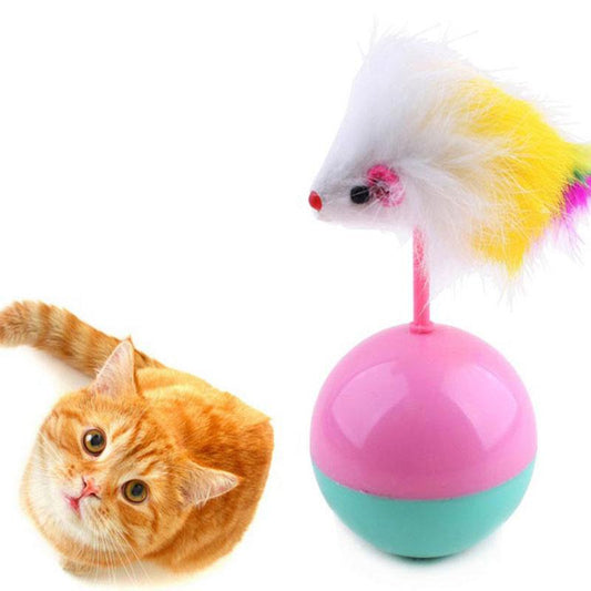 Pet Cat Toys Funny supplies Mouse Tumbler Cat Dog Toy Plush With Balls